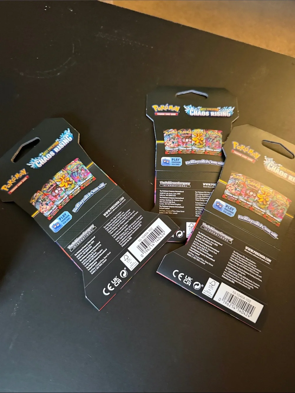 Pokémon Chaos Rising TCG bundle of 3